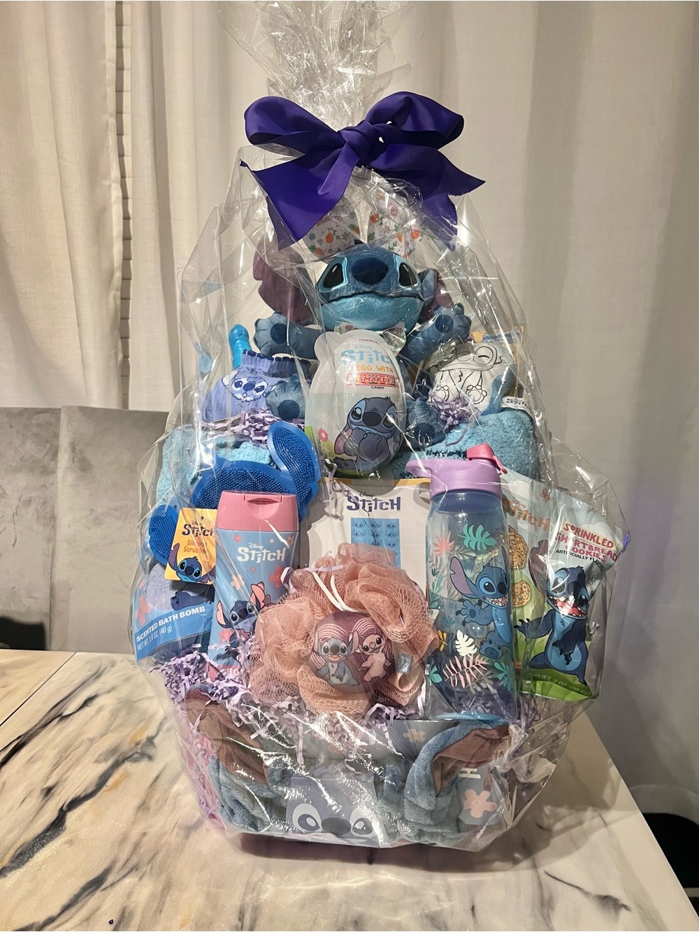 Disney Stitch Deluxe Spa Gift Basket | Gift Ready | Blanket, Plush & Self-Care